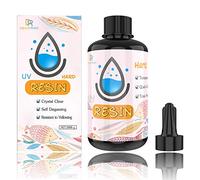 UV Resin - 200g Hard Type Crystal Clear Glue Ultraviolet Curing Epoxy Resin for Jewelry Making Crafts - Transparent Solar Cure Sunlight Activated Resin for Resin Mold, Casting and Coating