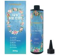 UV Resin 500g Crystal Clear Hard UV Curing Epoxy Resin DIY Art Pendants Earrings Necklaces Bracelets Nail Art Accessories UV Resin Glue for Jewellery Making (DIY500)