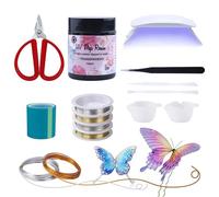 UV Resin Clear Epoxy Hard Resin Sunlight Curing Quick Starter Kit Jewelry Making Kit Suitable For Coating Crafting Sunlight Curing Quick Starter