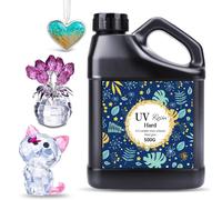 UV Resin With UV Lamp Kit - 7.05oz/1.1LB Crystal Clear UV Resin Set, Fast Curing And Hard UV Resin For Handicraft Jewelry Making 500g