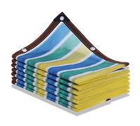 UV Resint e Cloth 2x8m Green & White Striped Canopy - Breathable Outdoor e Netting with Grommets for Garden, Patio, Pool Sun Protect Cover