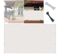 UV-Resistant 30x70cm White for Fences & Balconies - No Drill Easy Install with Cords & Cable Ties for Patios & Gardens
