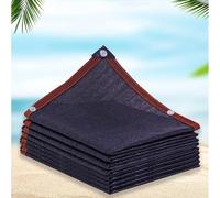 UV-Resistant 6x9m Brown Outdoor Sun Sail Canopy - Breathable PES Polyester Wind-Resistant e with Grommets for Easy Installat on Balcony Patio & Garden