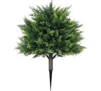 UV Resistant Artificial Boxwood Shrub Ball Tree with Ground Spike 60cm Gre