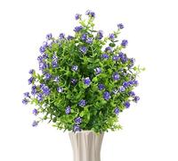 UV Resistant Artificial Outdoor Flowers,Realistic UV Resistant Shrubs | Outdoor Faux Flowers - for Ground Garden Porch Indoor Yard Home Summer Front Landscaping Patio Cemetery Door