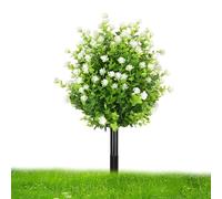 UV Resistant Artificial Outdoor Plants | Realistic Artificial Stake - Outdoor Faux Flowers | for Ground Garden Porch Indoor Yard Home Summer Front Landscaping Patio Cemetery Door