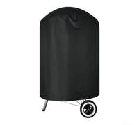 UV Resistant Barbecue Cover 77x58cm Rain Proof | Reinforced stitching, heavy duty fabric, resists tearing, windproof straps, secure fit in storms(Black 80*110cm)