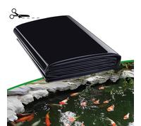 UV Resistant Black Pond Liner 4x8m for Natural Ponds Waterfalls Koi Fish Ponds & Aquatic Gardens Easy to Cut & Install (Size: 8x10m)