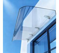 UV-Resistant Canopy for Doors & Windows - Multi-Sized Polycarbonate Awning, Rain Protection, Easy Installation, 50x300cm, Weatherproof Overhang for Home Exterior