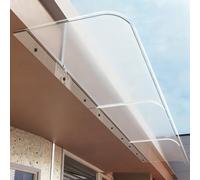 UV-Resistant Door & Window Canopy - Multi-Sized Polycarbonate Awning for Rain Protection, Easy Installation, 50x130cm, Weatherproof Outdoor Shade Solution