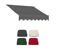 UV-Resistant Grey Polyester Retractable Awning Replacement Fabric - 8x7ft, 12x8ft, 15x10ft - Ideal for Decks, Balconies, Yards & Shops - Enhance Outdoor Comfort!
