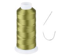 UV Resistant - Heavy Duty Outdoor Thread for Hand or Machine Sewing - Simthread 100% Polyester Bonded Thread Tex 69 (12wt) - 1500 Yards NP-Green