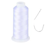 UV Resistant - Heavy Duty Outdoor Thread for Hand or Machine Sewing - Simthread 100% Polyester Bonded Thread Tex 69 (12wt) - 1500 Yards NP-White