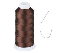 UV Resistant - Heavy Duty Outdoor Thread for Hand or Machine Sewing - Simthread 100% Polyester Bonded Thread Tex 69 (12wt) - 1500 Yards NP-D.Brown