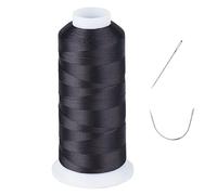 UV Resistant - Heavy Duty Outdoor Thread for Hand or Machine Sewing - Simthread 100% Polyester Bonded Thread Tex 69 (12wt) - 1500 Yards NP-Black
