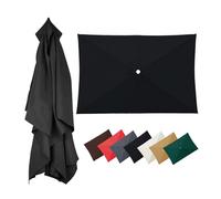 UV-Resistant Outdoor Parasol Canopy Replacement 3x2.5m & 2.5x2.5m - Black Umbrella Cover for Patio, Beach, Pub & Beer Gardens - Durable 270x270cm Shade Solution