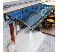 UV-Resistant Outdoor Rain Shelter with Aluminum Bracket - Versatile Canopy for Patios, Doors & Windows - Available in 60/80/100/120cm Widths - Durable Polycarbonate Protection