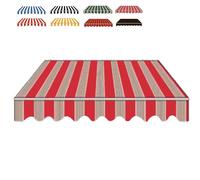 UV-Resistant Polyester Awning Fabric Replacement, Pre-Sewn Canopy Cover, Sizes, Perfect for Awnings, Shade Solutions, Outdoor Protection