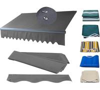 UV-Resistant Polyester Fabric for Tent Canopy 8x6.5m Dark Grey Cover for Doors Outdoor Shade Solution Waterproof and Weatherproof Protection