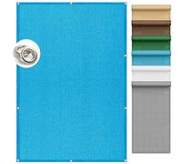 UV-Resistant Rectangle Sun Shade Sail 1.2 x 1.2m with Grommets No Drill Installation for Balcony & Garden Waterproof Canopy Blue Outdoor Shade Solution