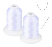 UV Resistant - Simthread 100% Polyester Bonded Thread Tex 69 (12wt) - 250 Yards x 2 Spools NP-White
