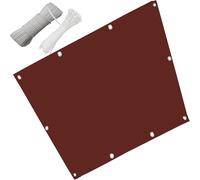 UV-Resistant Square Shade Sail 0.6 x 7m, Tear-Proof Sunshade with Fixed Ropes for Lawn, Patio, Pool - Rust Red Outdoor Canopy for Ultimate Sun Protection