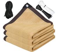 UV Resistant Sun e Sail Canopy 90% with Grommets for Garden, Patio, Carport & Chicken - Available in 2m, 4m, 6m, 8m, 10m, 7m x 9m Sizes - Bei & Green Opts