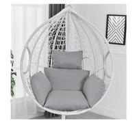 UV Resistant Swing Egg Chair Cush Replacement, Elastic Hanging Basket Pillow for Indoor-Outdoor Patio Garden Sofa, Comfortable Gray Cushs for Relaxat