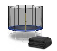 UV Resistant Trampoline Replacement Net Fits 5ft to 16ft Round Frames Breathable Safety Enclosure for Outdoor Use Compatible with 8 Poles Net Only