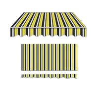 UV Resistant Waterproof Patio Awning Fabric - 2m/4m/5m Sunshade Polyester Canvas for Garden - Yellow 2.10x8ft/3x2.5m Outdoor Covering Material