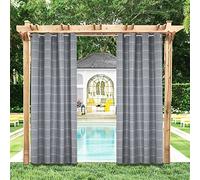 UV Resistant Waterproof Patio CurtainsSun Blocking Outdoor Privacy Drapes for Gazebo Pergola Front PorchDurable FadeProof WeatherResistant Single Panel Curtain