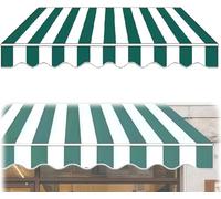 Uv-resistant Waterproof Retractable Awning - Manual Canopy For Patio, Deck, Balcony, Yard - Durable Cloth Only Outdoor Shelter Solution Green 8 * 2.5m