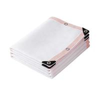 UV Resistant White Shade Cloth with Grommets HDPE Mesh Tarp for Garden Pergola & Greenhouse Sun Shade Netting for Plants - Various Sizes 2x5m to 8x9m