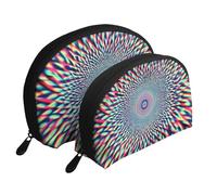 Uv Response Forest Fantasy Star and Meteor Patterns Printed Makeup Bags 2-Piece Portable Shell Travel Toiletry Bag