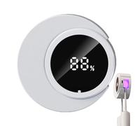UV Smart Toothbrush Sanitizers And Holder, Wall Mounted Toothbrush Cleaner, UV Light Toothbrush Cleaning Machine No Drilling Bathroom Accessories For Travel, Men & Women