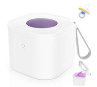 UV Sterilisation Box for Dummies, Portable Dummy Steriliser 99.99% Sterilisation in 3 Minutes, Baby Steriliser 70x Use per Charge, USB Rechargeable Baby Dummy Steriliser for On the Go