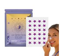 UV Stickers,Sunscreen Detection Patch | Portable Sun Screen Reapply Reminder, Sweat-Resistant SPF Sensing Patches for Facial Body