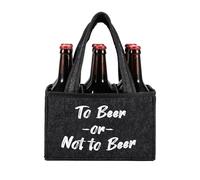 UV STYLISH Beer Gifts for Men,to Beer or Not to Beer,Funny Felt Wine Bottle Carrier Bag for 6 Compartment - Gifts for Men, Birthday Gifts for Husband,Son,Boyfriend,Novelty Gifts for Beer Lover