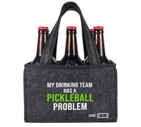 UV STYLISH Funny Pickleball Gifts for Men - Beer Gifts for Men Husband - My Drinking Team Has A Pickleball Problem Insulated 6 Can Beer Holder Tote for Pickleball Players