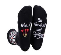 UV STYLISH Men’s Dart Socks, One Hundred and Eighty Darts Socks, Dart Gifts for Men, Dart Accessories for Dart Players, Funny Novelty Socks for Dad Him Birthday Christmas Pub Dart Night
