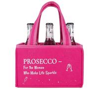 UV STYLISH Prosecco Bottle Bag Unique Gifts for Women, Felt Wine Carrier Bag 6 Bottles, Personalised Birthday Gift for Mum Wife Best Friend Sister Mom Her