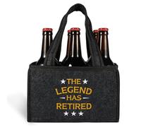 UV STYLISH Retirement Gifts for Men Women - Felt Wine Bottle Carrier Bag, Happy Retired Gifts,Christmas Gifts, Unisex Birthday Grandpa Grandma Retirees Gifts The Legend Has Retired Gift