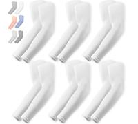 UV Sun Protection Arm Sleeves - Cooling Sports Compression Multipack Athletic Sleeves for Men & Women - UPF 50 Arm Cover/Shield for Basketball, Running, Cycling, Golf, Baseball & Football