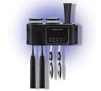 UV Toothbrush Sanitizer Holder,Toothbrush Holder Automatic Toothpaste Dispenser,Wall Mounted Toothbrush Holder and Toothpaste Holder, USB Rechargable,Tooth Brush Cleaner Organizer for Family
