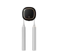 UV Toothbrush Sanitizer, Toothbrush Sanitizer Holder Wall Mounted with Drying and Timing Function, USB Rechargeable Tooth Brush Holder for Travel and Family Use (Black)