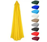 UV30+ Waterproof Garden Parasol Umbrella 2.0-4.0M - Outdoor Sun Shade Canopy For Patio Beach Pool Lawn & Deck - 6/8 Rib Design(Yellow,(8Rib) 3.0m/9.8ft)