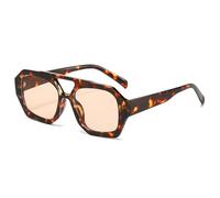 UV400 Protection Double Bridge Asymmetric Sunglasses Retro Style Women's Fashion Lightweight Present for Urban Chic