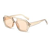 UV400 Protection Double Bridge Asymmetric Sunglasses Retro Style Women's Fashion Lightweight Present for Urban Chic
