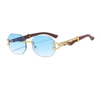 UV400 Protection Frameless Cut-Edge Square Sunglasses Leopard Print Border Beach Outdoor Unisex Present