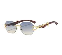 UV400 Protection Frameless Cut-Edge Square Sunglasses Leopard Print Border Beach Outdoor Unisex Present